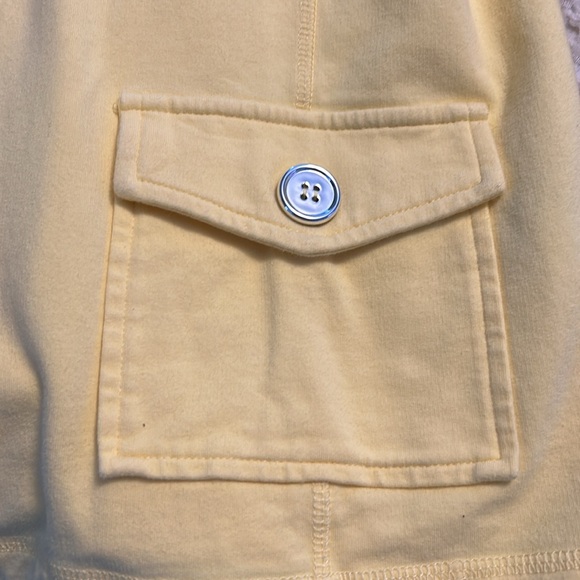 Karen Scott Cotton D-Ring Zipper Jacket Womens Yellow outerwear size large - Picture 5 of 7